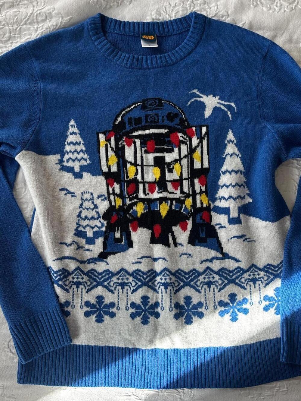 Star Wars Men's Blue and Multi Jumper
